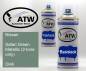 Preview: Nissan, Safari Green Metallic (2-tone only), DH6: 400ml Sprühdose + 400ml Klarlack - Set, von ATW Autoteile West.